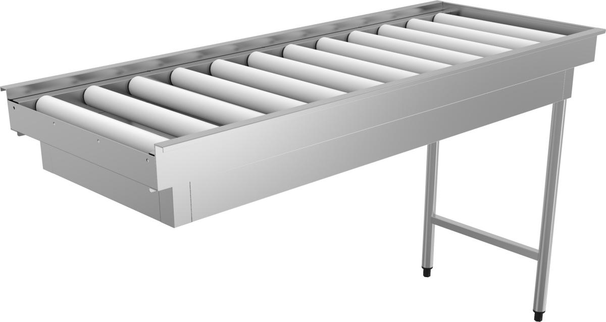 Table de sortie à rouleaux