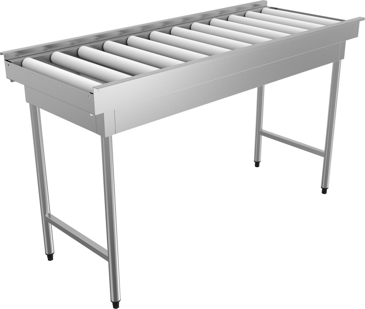 Table droite à rouleaux