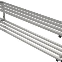 Etagère murale barreaudée simple 2 niv bouché PVC