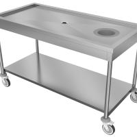 Table de tri simple mobile avec TVO et étagère