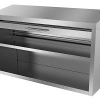 Armoire à rideau inox ouvert