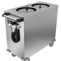 Chariot chauffant assiettes 2 silos